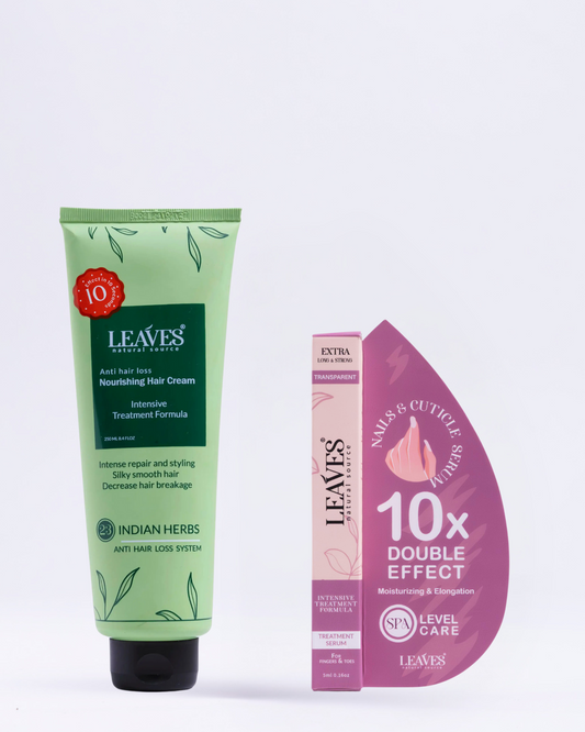 عرض كريم تساقط الشعر + سيروم تقوية الأظافر