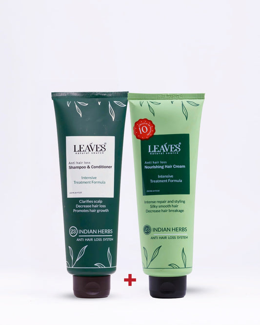 Daily moisturizing routine for hair (cream + shampoo)